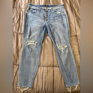 Judy Blue Light Blue Distressed Skinny Jeans